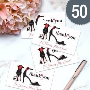 New! High Heels Thank You Cards - Small (50)